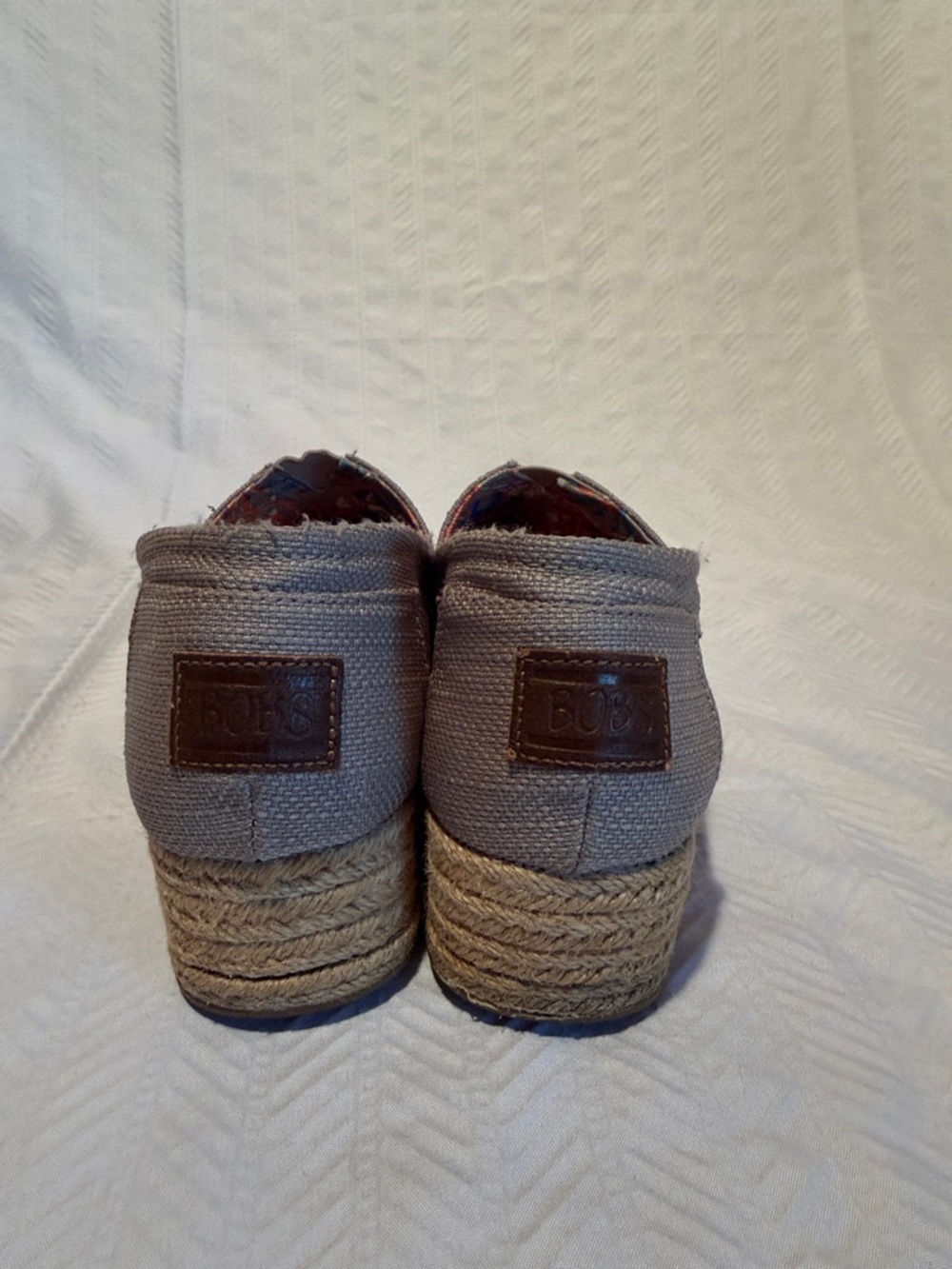 Bobs from Skechers Taupe Canvas Slip-On Espadrilles - Casual Everyday Shoes. - Picture 8 of 9